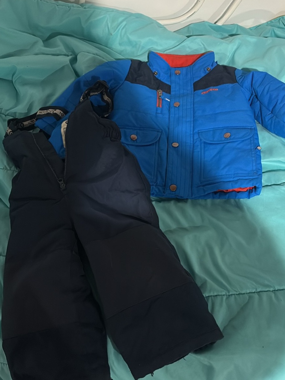 OshKosh B'gosh Blue and Navy Kids Jacket & Snow Pants Set